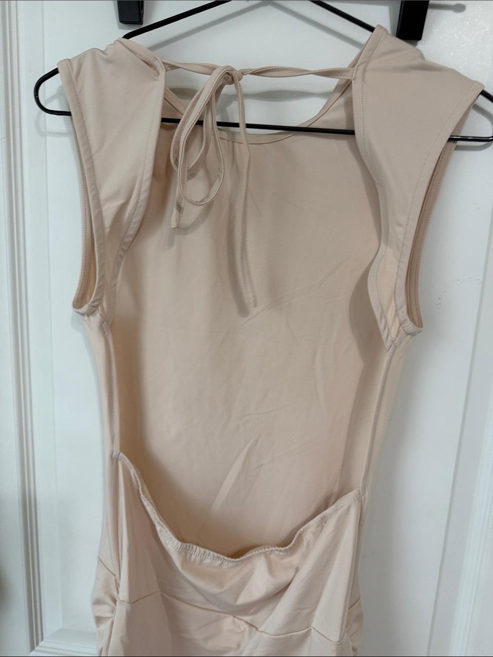 Commense Neutral Beige Ruffled Mini Dress - Picture 3 of 3